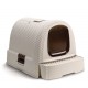 Curver Petlife Katzen Toilette Haubentoilette Rattan OPTIK 198849 Creme