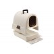 Curver Petlife Katzen Toilette Haubentoilette Rattan OPTIK 198849 Creme